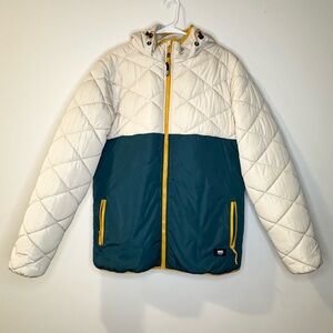Vans “Off The Wall” Mens MTE-1 All Weather Jacket Tan‎ Small Oatmeal Teal